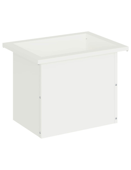 Fioriera da giardino con LED Bianco 30 x 40 x 30 cm Acciaio