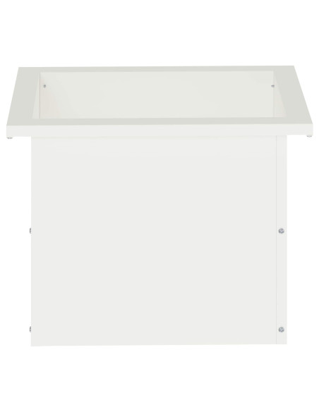 Fioriera da giardino con LED Bianco 30 x 40 x 30 cm Acciaio