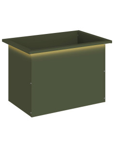 Fioriera da giardino con LED Verde Oliva 40 x 60 x 40 cm 2