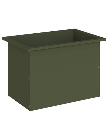 Fioriera da giardino con LED Verde Oliva 40 x 60 x 40 cm