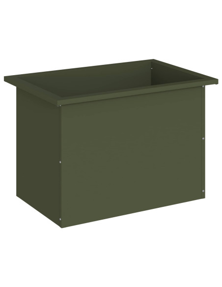 Fioriera da giardino con LED Verde Oliva 40 x 60 x 40 cm