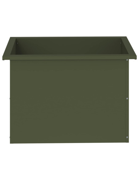 Fioriera da giardino con LED Verde Oliva 40 x 60 x 40 cm