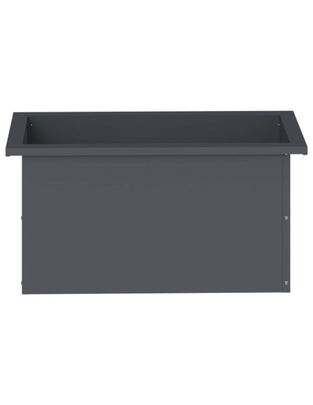 Fioriera da giardino con LED 2 pz Antracite 30 x 60 x 30 cm