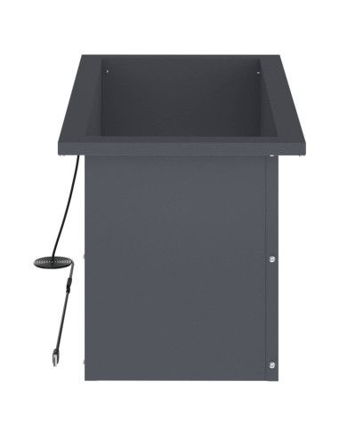 Fioriera da giardino con LED 2 pz Antracite 30 x 60 x 30 cm