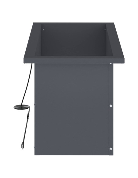 Fioriera da giardino con LED 2 pz Antracite 30 x 60 x 30 cm