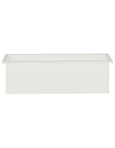 Fioriera da giardino con LED Bianco 30 x 100 x 30 cm Acciaio