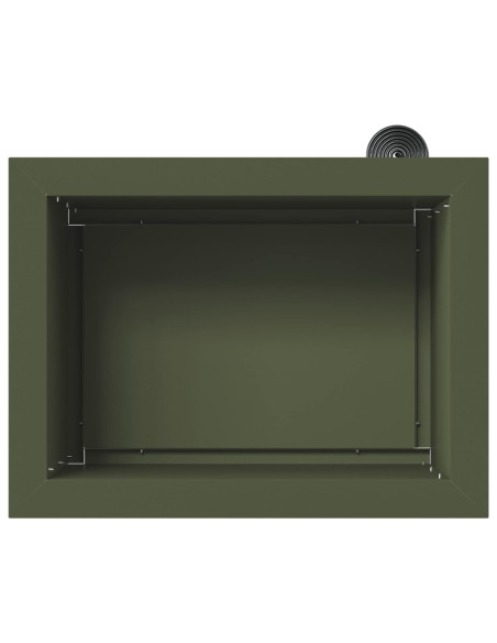 Fioriera da giardino con LED 2 pz Verde Oliva 30 x 40 x 30 cm