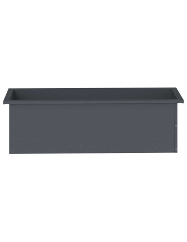 Fioriera da giardino con LED 2 pz Antracite 30 x 100 x 30 cm