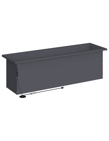 Fioriera da giardino con LED 2 pz Antracite 30 x 100 x 30 cm