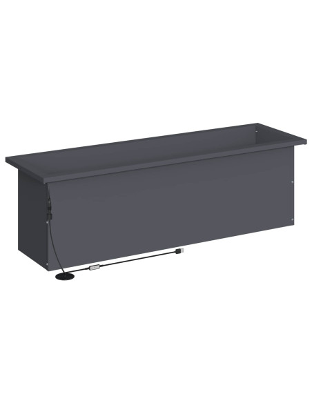 Fioriera da giardino con LED 2 pz Antracite 30 x 100 x 30 cm