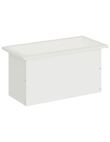 Fioriera da giardino con LED Bianco 30 x 60 x 30 cm Acciaio