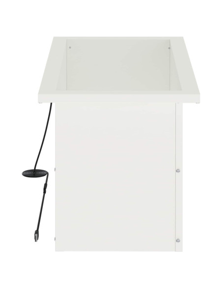 Fioriera da giardino con LED Bianco 30 x 60 x 30 cm Acciaio