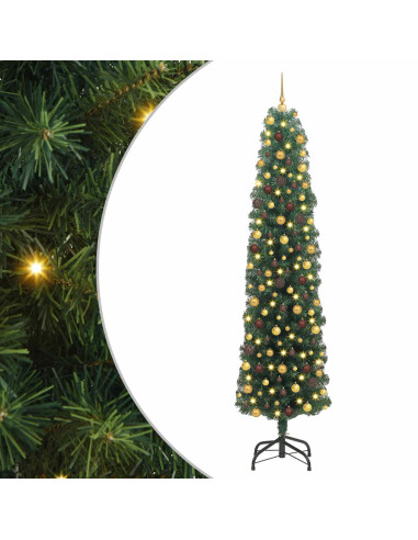 Albero di Natale artificiale con 300 LED Verde 210 cm