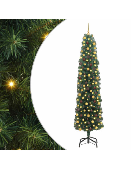 Albero di Natale artificiale con 300 LED Verde 210 cm