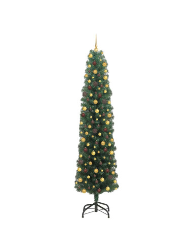 Albero di Natale artificiale con 300 LED Verde 210 cm