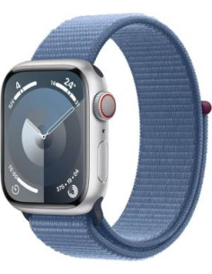 Apple Watch Serie 9 Cell 45mm Aluminium Silver Sport Loop Winter Blue MRMJ3QL/A