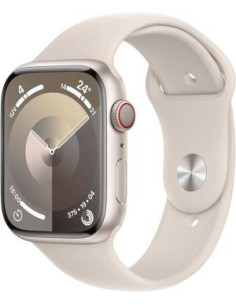 Apple Watch Serie9 Cell 45mm Aluminium StarLight Sport Band StarLight S/M MRM83QL/A