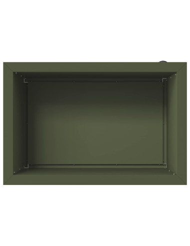 Fioriera da giardino con LED 2 pz Verde Oliva 40 x 60 x 40 cm