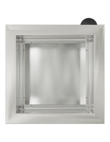 Fioriera da giardino con LED 2 pz Argento 30 x 30 x 30 cm