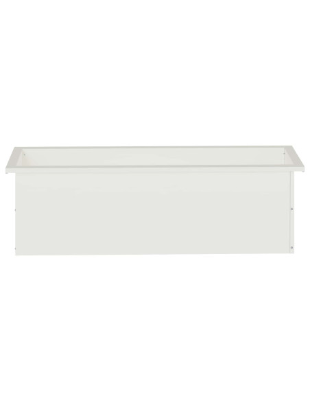 Fioriera da giardino con LED 2 pz Bianco 30 x 100 x 30 cm