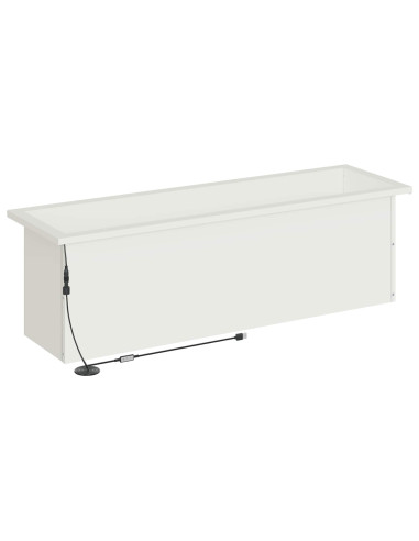 Fioriera da giardino con LED 2 pz Bianco 30 x 100 x 30 cm