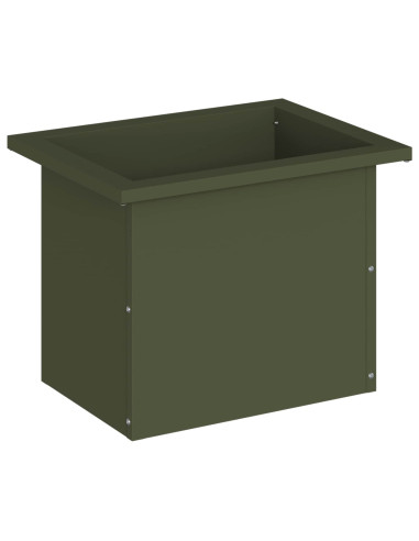 Fioriera da giardino con LED Verde Oliva 30 x 40 x 30 cm
