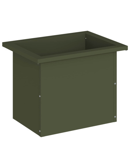 Fioriera da giardino con LED Verde Oliva 30 x 40 x 30 cm
