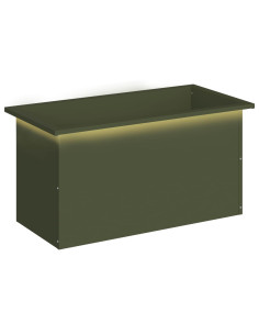 Fioriera da giardino con LED Verde Oliva 40 x 80 x 40 cm 2