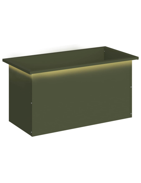 Fioriera da giardino con LED Verde Oliva 40 x 80 x 40 cm