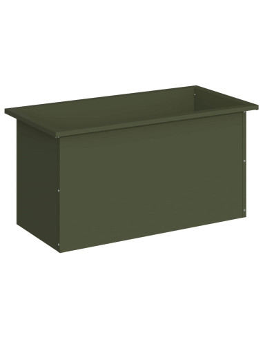 Fioriera da giardino con LED Verde Oliva 40 x 80 x 40 cm