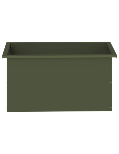 Fioriera da giardino con LED Verde Oliva 40 x 80 x 40 cm