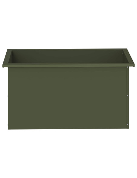 Fioriera da giardino con LED Verde Oliva 40 x 80 x 40 cm