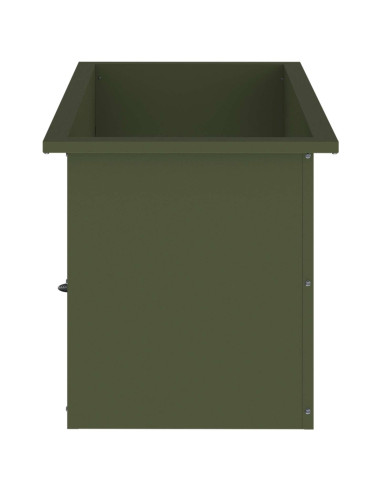 Fioriera da giardino con LED Verde Oliva 40 x 80 x 40 cm