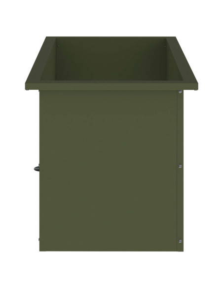 Fioriera da giardino con LED Verde Oliva 40 x 80 x 40 cm