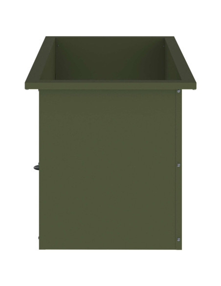 Fioriera da giardino con LED Verde Oliva 40 x 80 x 40 cm