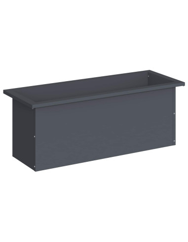 Fioriera da giardino con LED Antracite 30 x 80 x 30 cm Acciaio