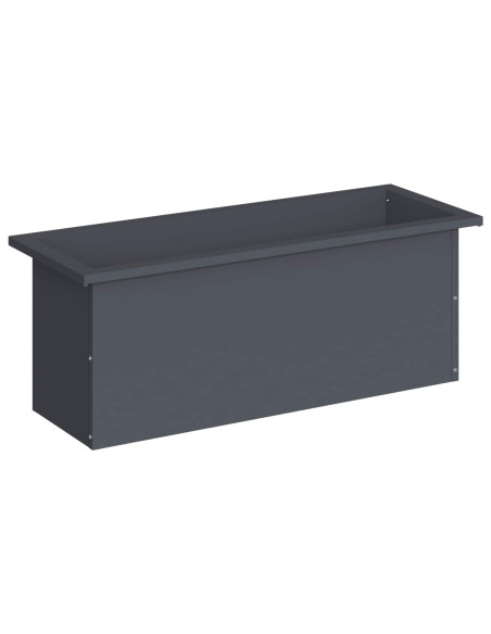 Fioriera da giardino con LED Antracite 30 x 80 x 30 cm Acciaio