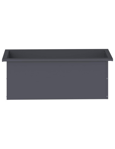 Fioriera da giardino con LED Antracite 30 x 80 x 30 cm Acciaio