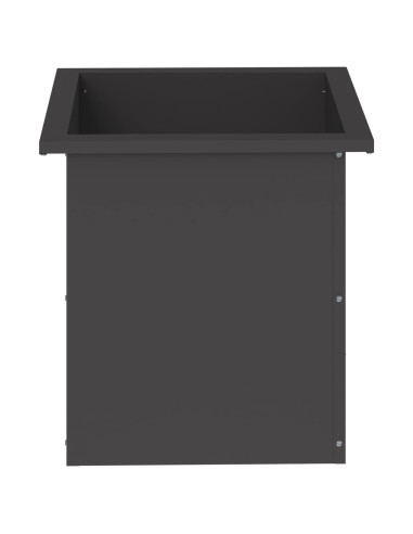 Fioriera da giardino con LED Nero 40 x 40 x 40 cm Acciaio