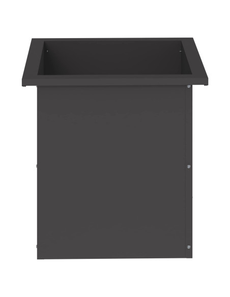 Fioriera da giardino con LED Nero 40 x 40 x 40 cm Acciaio