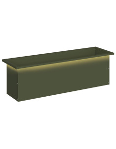 Fioriera da giardino con LED Verde Oliva 30 x 100 x 30 cm 2