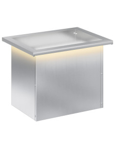 Fioriera da giardino con LED Argento 30 x 40 x 30 cm 2