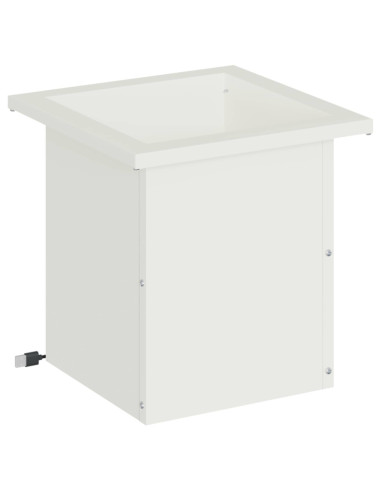 Fioriera da giardino con LED Bianco 30 x 30 x 30 cm Acciaio