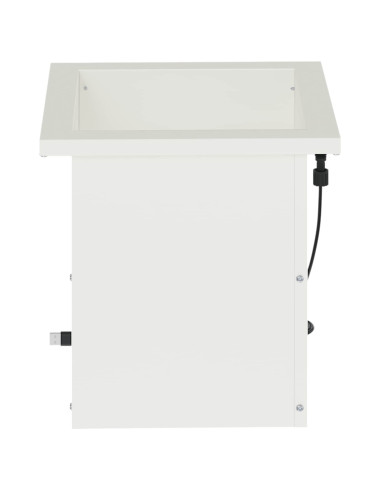 Fioriera da giardino con LED Bianco 30 x 30 x 30 cm Acciaio