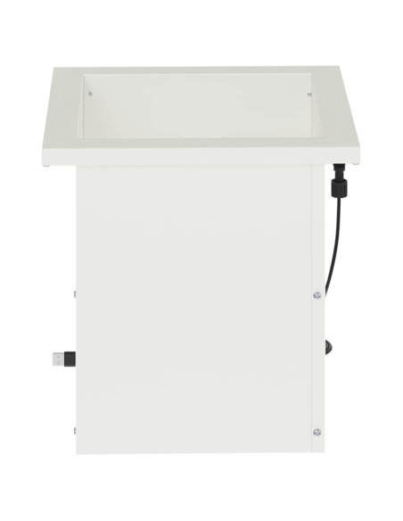 Fioriera da giardino con LED Bianco 30 x 30 x 30 cm Acciaio