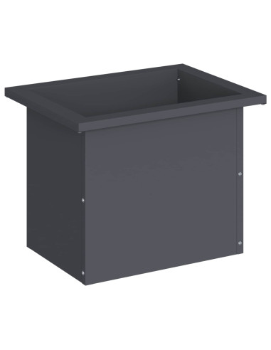 Fioriera da giardino con LED Antracite 30 x 40 x 30 cm Acciaio