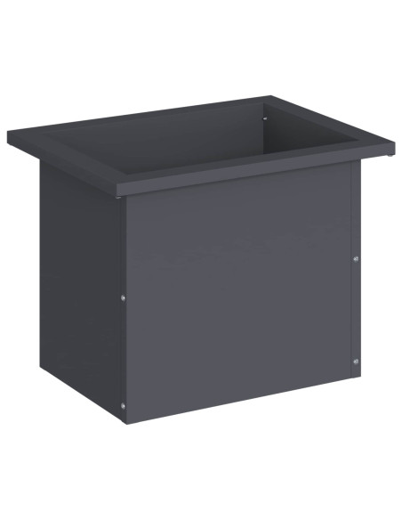 Fioriera da giardino con LED Antracite 30 x 40 x 30 cm Acciaio