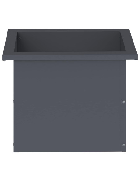 Fioriera da giardino con LED Antracite 30 x 40 x 30 cm Acciaio