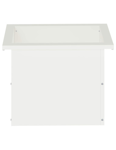 Fioriera da giardino con LED 2 pz Bianco 30 x 40 x 30 cm