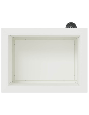 Fioriera da giardino con LED 2 pz Bianco 30 x 40 x 30 cm